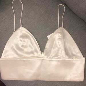 Meshki Boutique Satin Bralette Top NWT